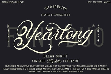 Yearlong Script Vintage Font