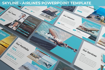 Skylines - Airlines Powerpoint Template