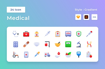 Medical Gradient Icon Set
