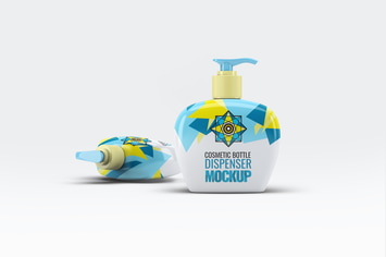 Cosmetic Bottle Dispenser Mock-Up V.2