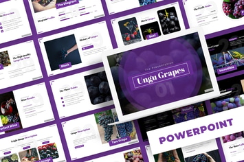 Ungu Grapes - Powerpoint Template