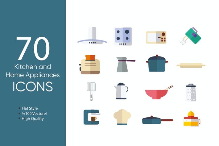Kitchen and  Home Appliances Icons