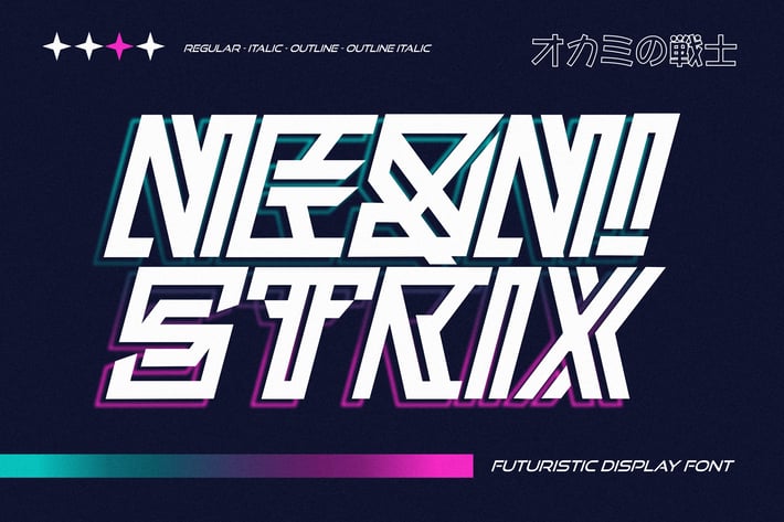 Neon Strix - Futuristic Display Font
