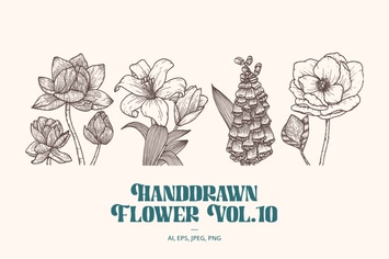 Handdrawn Flower Vol.10