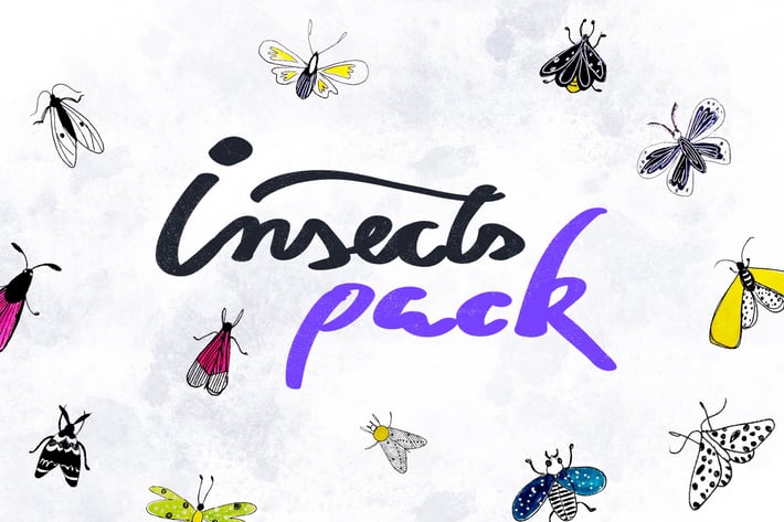 12 Cute Insects Pack