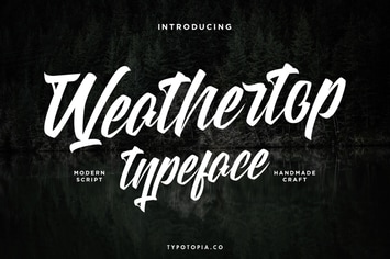 Weathertop Modern Script Typeface