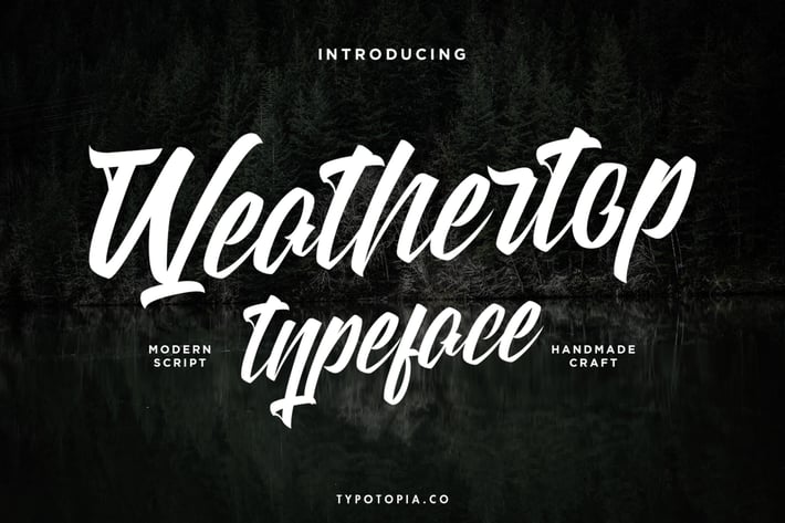 Weathertop Modern Script Typeface