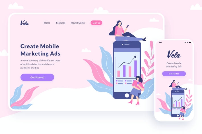 Mobile Marketing Illustration
