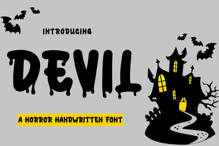 Devil Horror Handwritten