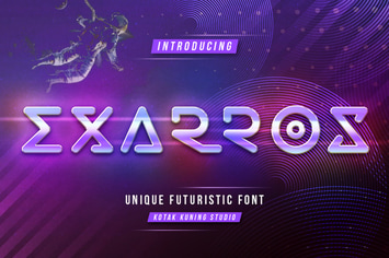 Exarros - Futuristic Techno Font