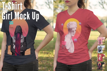 Girl T Shirt Mock Up