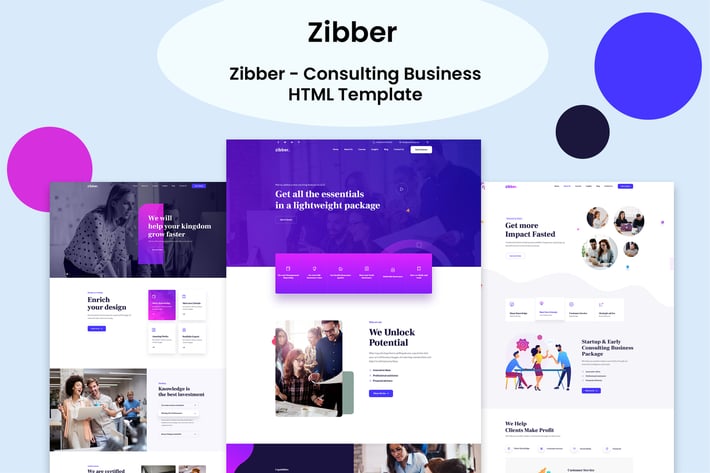 Zibber - Business Consulting HTML5 Template 