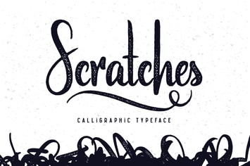 Scratches calligraphic font