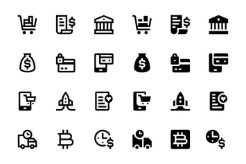 52 Finance, Business and E-commerce icons