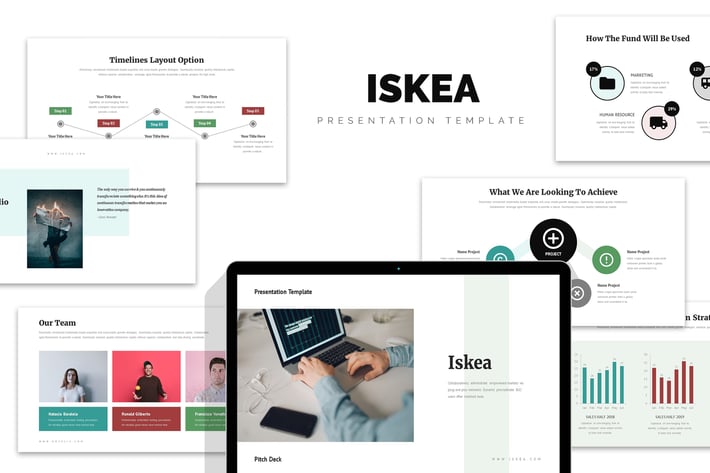 Iskea : Startup Pitch Deck Keynote Template
