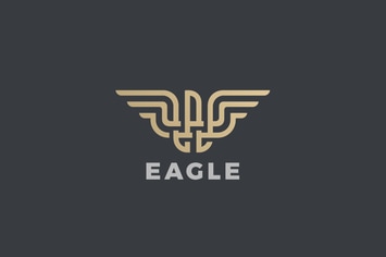 Logo Eagle Bird Luxury Linear style