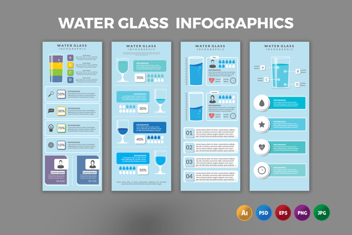 Water Glass – Infographics Design