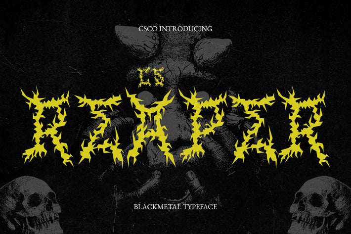Reaper – Black Metal Font