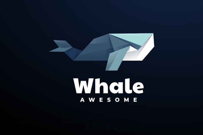Whale Low Poly Logo