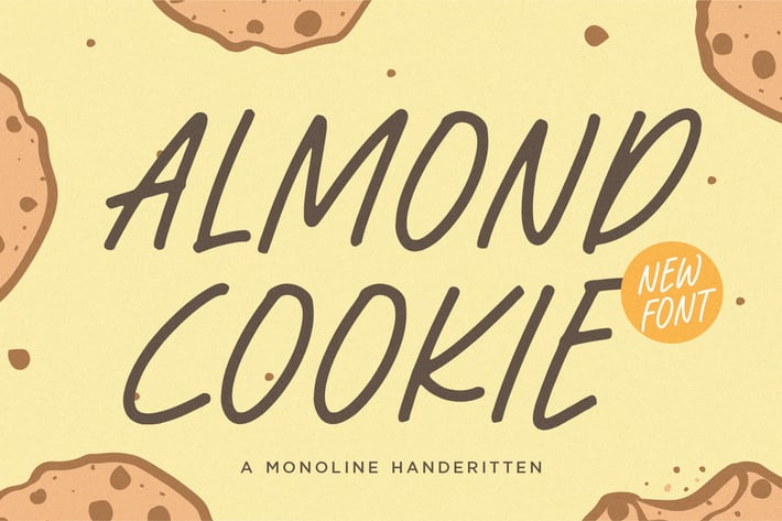 Almond Cookie - A Monoline Logo Font