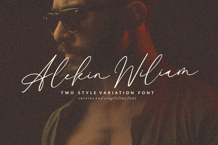 Alekin Wiliam - Signature font & Singleline