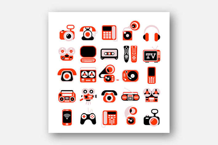 Electronic Devises Vector Icon Set