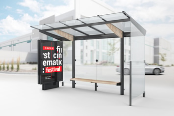 Bus Stop Lightbox Mockup