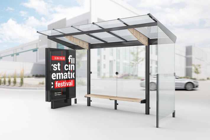 Bus Stop Lightbox Mockup