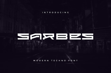 Sarbes - Modern Techno Font