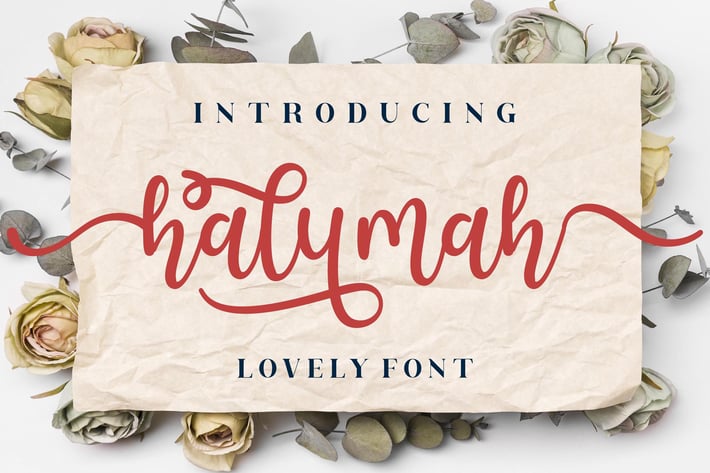 Halymah Script Font