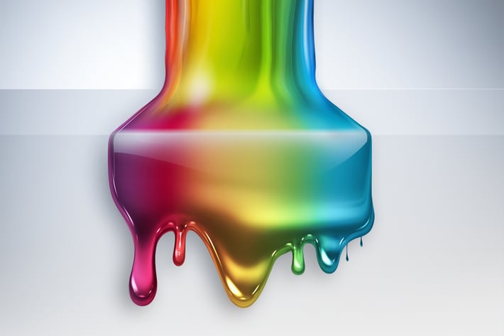 dripping colorful paint