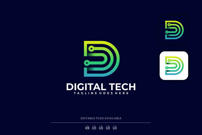 Letter Digital Icon Logo