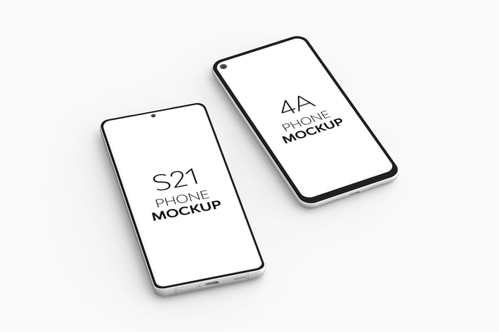 4A Phone & S21 Phone Mockup
