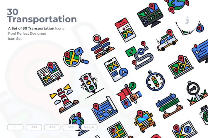 30 Map and Location Icons