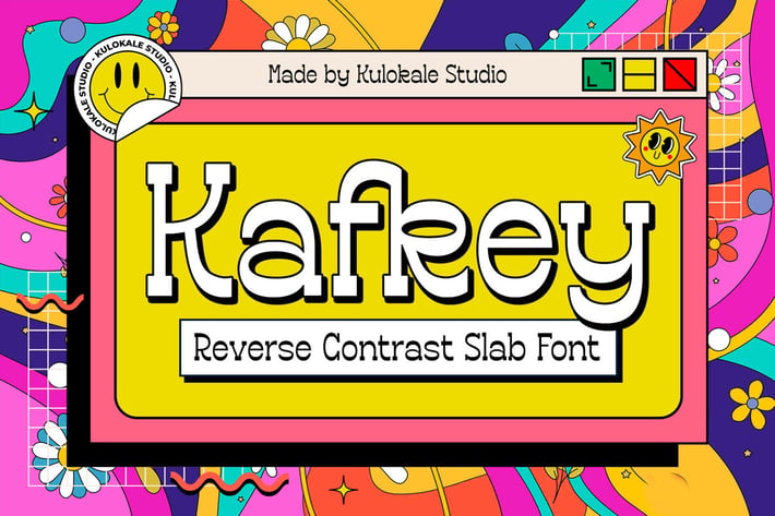 Kafkey - Retro Display Slab Serif Font