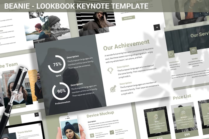 Beanie - Lookbook Keynote Template