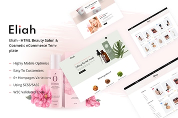 Eliah - HTML Beauty Salon & Cosmetic eCommerce 