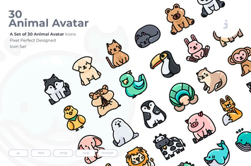 30 Animal Avatar Icons