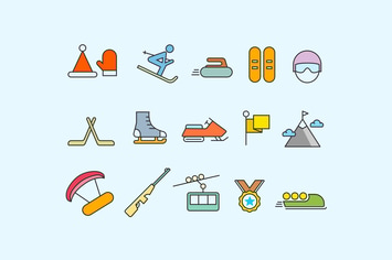 15 Winter Sport Icons