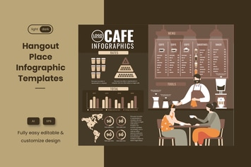 Cool Infographic Template for Cafe & Coffee Shop