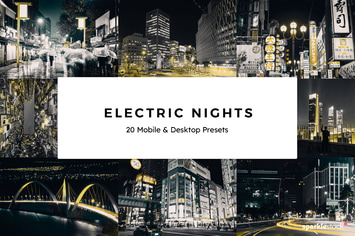 20 Electric Nights Lightroom Presets & LUTs