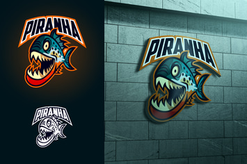Piranha Mascot Esports or Sports Logo