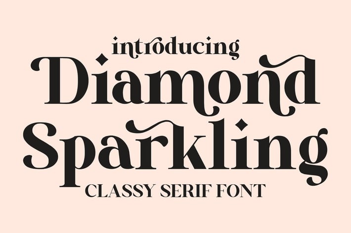 Diamond Sparkling Serif Font