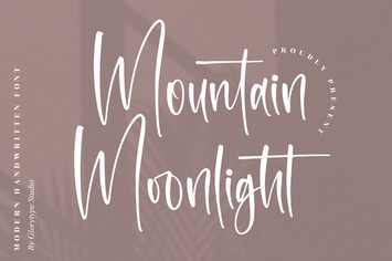 Mountain Moonlight Modern Handwritten Font
