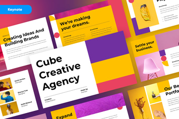 CUBE - Creative Geometric Keynote Template