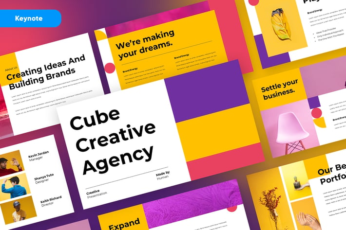 CUBE - Creative Geometric Keynote Template