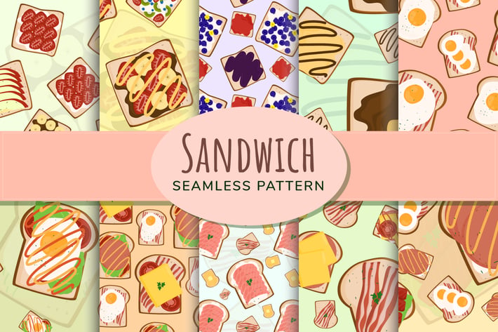Sandwich Seamless Pattern