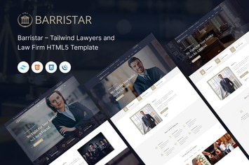 Barristar – Tailwind Lawyers HTML5 Template