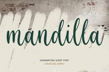Mandilla Bold Handwritten Display Script Font