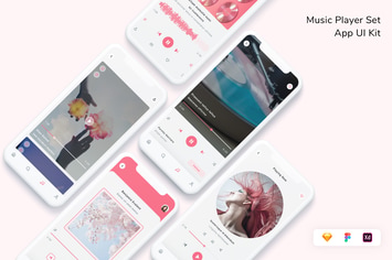 Music Player Set App UI Kit